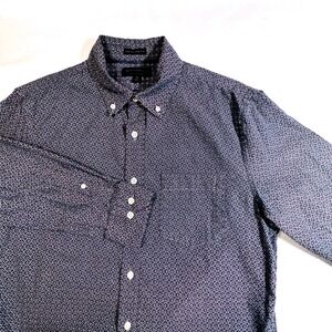 Banana Republic Mens Button Down Shirt Untucked Fit Organic Cotton Small